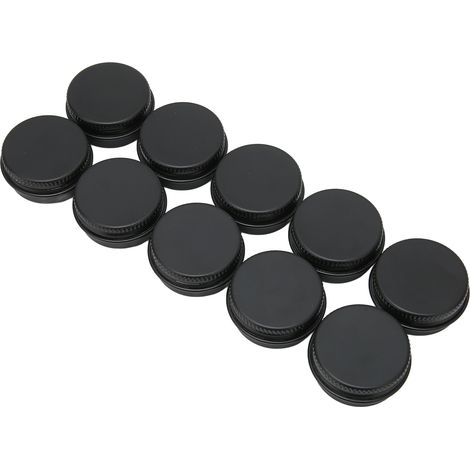 10 pots ronds en aluminium vides, lot rechargeable DIY de 10ml, conteneur de rangement pour parfum solide, baume à lèvres et masque (1/5)