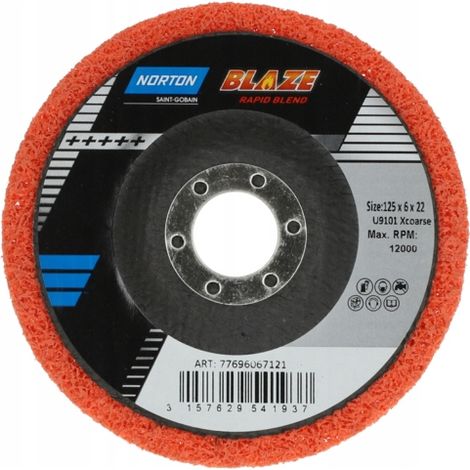 Norton Rapid Blend Blaze 125mm Vlies-Schleifscheibe (1/3)