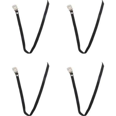 2 paires de sangles de pédales en nylon, cale-pieds métalliques réglables, sangles de 50 cm de long pour vélos (1/5)