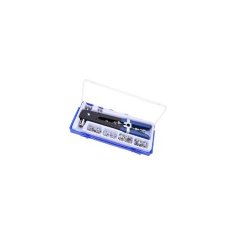 Kit de Pistolet à Riveter pour écrou à main 86pcs Riveter Manuelle Rivet Écrou Fileté Inserts M3 M4 M5 M6 M8 pour Voitures Remorques Cartes Électriques et Autres Applications