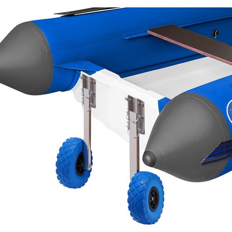 Roues arrière pliables en acier inoxydable 10" x 3" - Pour bateaux pneumatiques jusqu'à 150 kg (1/5)