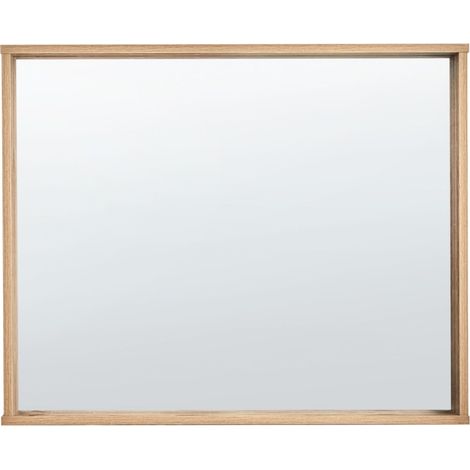 Specchio decorativo da parete moderno rettangolare 80 x 65 cm Cornice in truciolato Legno chiaro Rosell