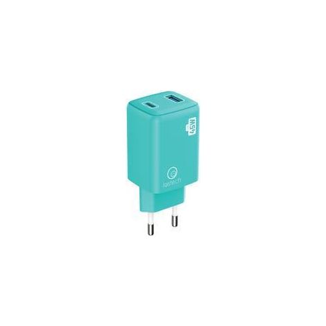 CARICATORE GAN 45W BLU USB-C/USB-A CAVO USB-C/USB-C