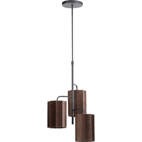 Light & Living - lámpara colgante - Edisa - marrón - metal - gran