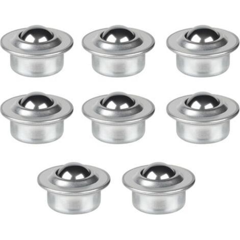 8x Roulettes de Transfert avec Roulement à Billes, Roulettes à Billes pour Meubles, Roulettes à Billes de Transfert et en Acier Inoxydable, Rotation à 360 Degrés, pour Meubles