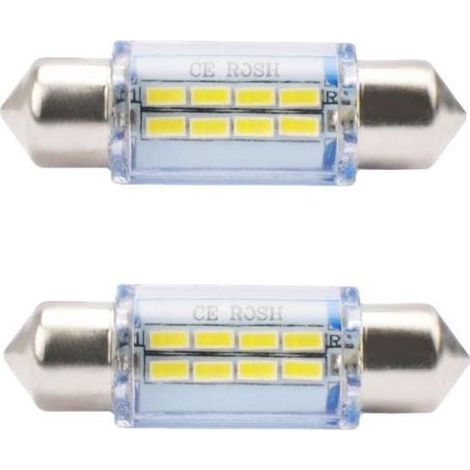 Ampoule navette LED 12V 5W – Longueur 36mm – 8 SMD – Température de couleur 6000K – Durée de vie jusqu'à 10 000 heures