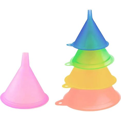 Fouille en plastique de sept couleurs 5 pièces ensemble d'arc-en-ciel transparent (1/5)