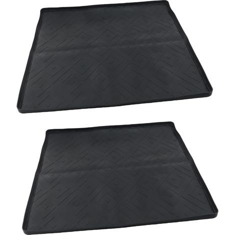 Tapis en Silicone pour Mini réfrigérateur, 19,68x19,68x0,59 pouces, sous le réfrigérateur, évite les fuites d'eau et les dommages au sol, noir, deux ensembles. (1/3)