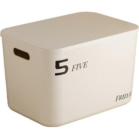 Boîte de rangement empilable avec couvercle - Contenant anti-poussière pour cosmétiques A (1/5)