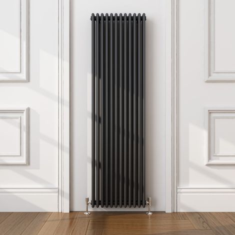 ELEGANT 1800 x 560mm Anthracite Traditional Radiator Vertical Cast Iron Style Triple Column Rad