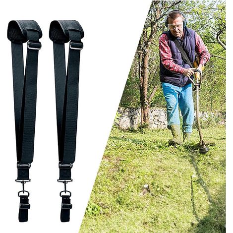 Imbracatura a tracolla per decespugliatore in due pezzi, con cinghia singola in nylon, adatta per tosaerba, decespugliatori e tagliasiepi.