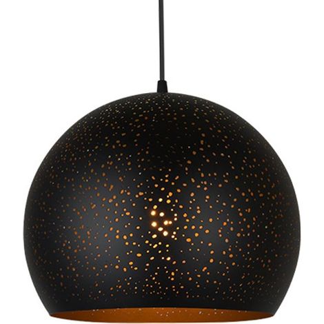 Lampada a sospensione nordica con attacco E26 in metallo - Illuminazione decorativa di lusso personalizzata - Plafoniere creative in stile industriale - Copriplafoniera per bar e ristoranti (1/5)