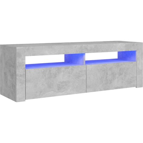 Mobile TV multimediale scaffale per televisione televisione buffet sala da pranzo soggiorno camera da letto con luci a LED 120 x 35 x 40 cm grigio 020026520