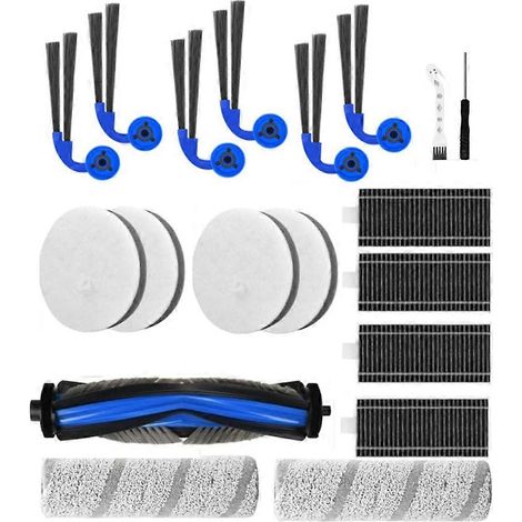 19 Brosses principal/latéral rouleau serpillière sac pous. filtre pour Ecovacs Deebot X11 OmniCyclone asp. robot pièce (1/5)