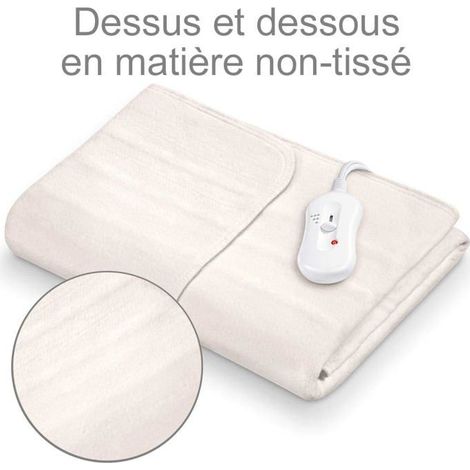 Surmatelas Chauffant Électrique - CELLUSTOP - 150 x 80 cm - 60W - 3 Niveaux de Chaleur - Télécommande Amovible