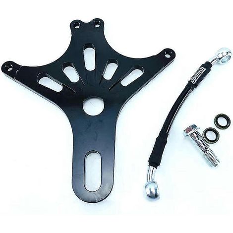 Support adaptateur d'étrier de frein arrière pour double frein RPM 84 mm pour scooter électrique RSZ M3 NIU N1S/UQI/U+B Refit - Noir - 1 jeu (1/5)