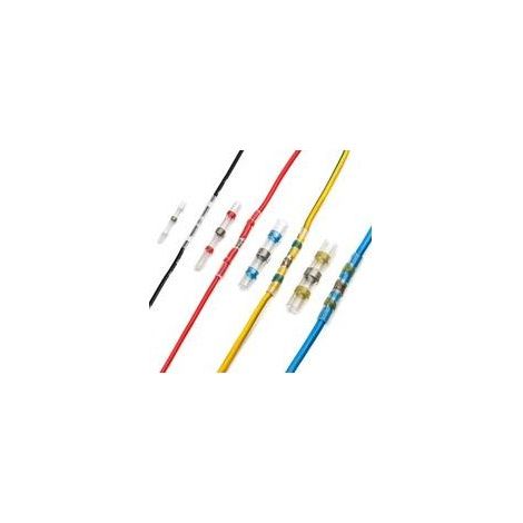 Kit de 150 conectores termorretráctiles – 60 unidades rojas, 40 azules, 40 blancas, 10 amarillas – IP67 para entornos húmedos - 150 unidades (1/4)