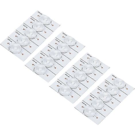 Packung mit 20 weißen 6V SMD-LEDs mit optischer Filterlinse, ideal für die Reparatur von LED-Fernsehern und allgemeine Anwendungen. (1/5)