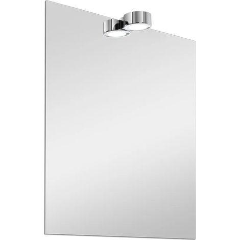 Specchio per bagno 50x60 cm reversibile con luce LED naturale (1/5)