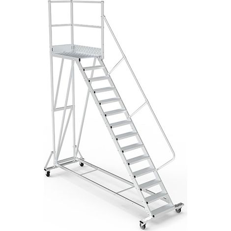 Piattaforma con ruote 15 gradini - Altezza massima di lavoro 5.00m - PTF115D