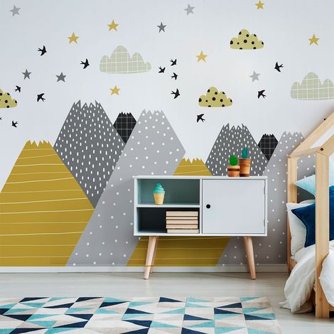 Stickers enfant montagnes scandinaves henrika 40 x 60 cm (1/5)