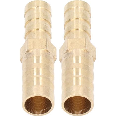 2 raccords à barbes, réducteurs de tuyau en laiton, connecteurs hexagonaux à barbes réducteurs, 10 mm (3/8 po) à 8 mm (5/16 po) (1/5)