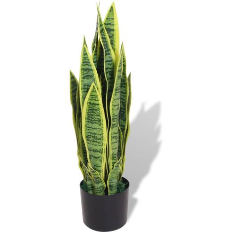 Artificial Sansevieria Plant with Pot 65 cm Green vidaXL
