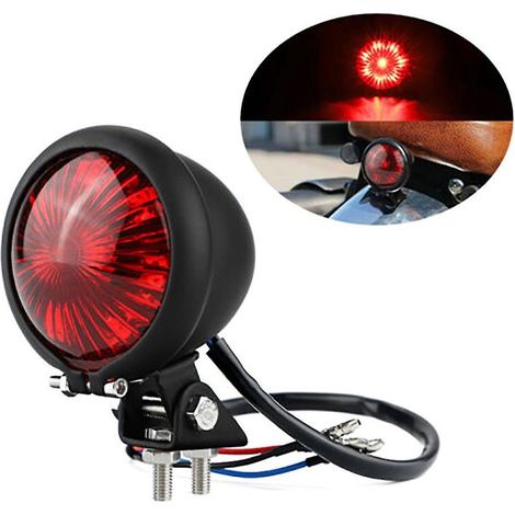 lampe Arrire De Frein De Moto Led 12 V Avec Base Angle Rglable Feux Arrire Pour Motos Pour La Plupart Des Accessoires De Lampe Arrire De Frein ( (1/4)