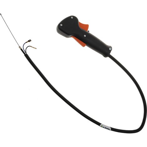 Jardiaffaires – Poignée de commande pour débroussailleuse Stihl FS90/FS160/FS180 – Câble inclus – Montage sans modification – Remplace 4140 790 1304