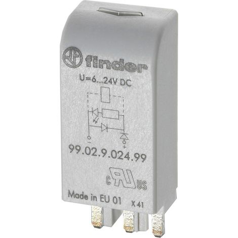 Finder Steckmodul mit LED 99.02.0.060.59 Leuchtfarben: Grün Passend für Modell (Relais): Finder 96.0