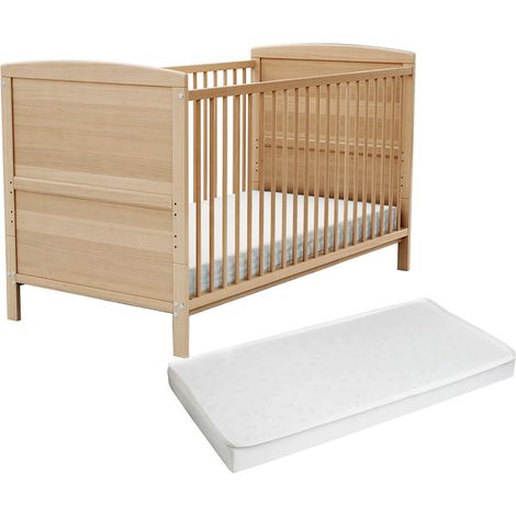 AT4 - Lit bébé évolutif en bois avec matelas en bois LUNA (1/3)