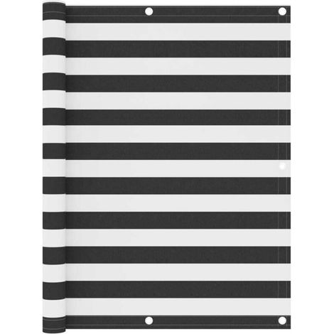 Écran de balcon, Brise vue Pour Balcon Anthracite et blanc 120x600 cm Tissu Oxford GHJ81956 (1/5)