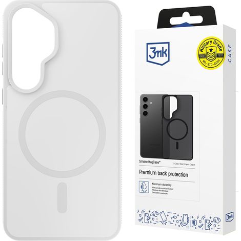 Étui MagCase blanc fumé 3mk pour Samsung Galaxy S25 (1/5)