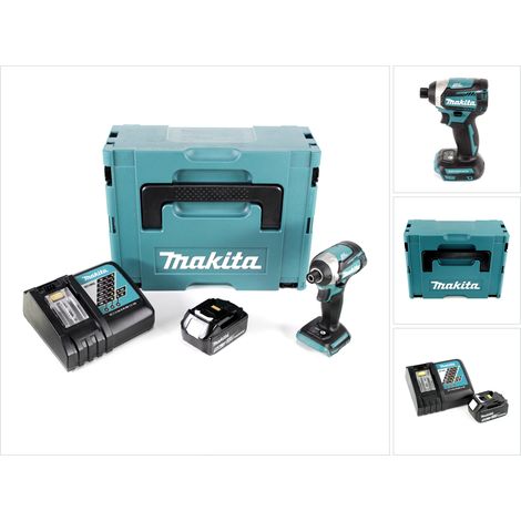 Makita DTD 154 RT1J 18 V Li-Ion Visseuse à chocs sans fil avec boîtier MakPac + 1x Batterie BL1850 5,0 Ah + Chargeur rapide DC18RC (1/5)