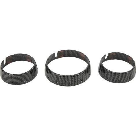 Decdeal Couvercle de commutateur de climatisation en Fiber de carbone, 3 pièces, capots de bordure de remplacement pour F55 F56 F57 2014 – 2021