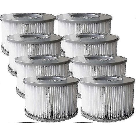 Lot de 8 filtres de rechange pour piscine gonflable et jacuzzi Mspa (1/3)