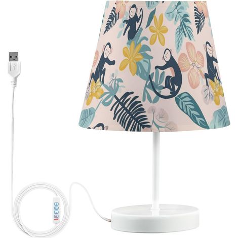 Kcldeci Lampe de chevet pour chambre à coucher, motif singes (1/5)