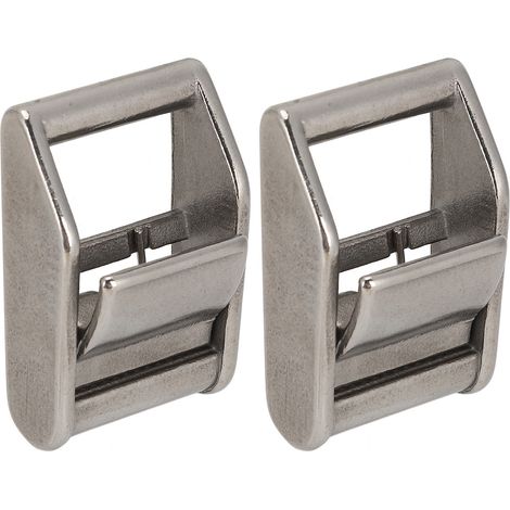2 boucles à came en acier inoxydable 316, robustes, pour sangles d'arrimage de chargement, 27 mm (1/5)