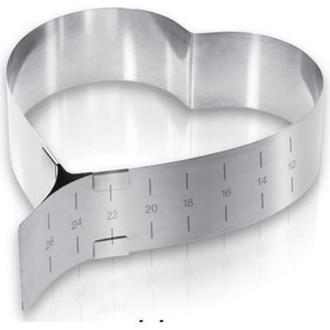 Herzförmige Tortenform 12-26 cm verstellbar