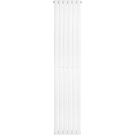 Radiatore Verticale Design Ovale Colonna Singola Bianco 1800x360 mm
