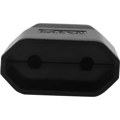 Coupleur plat 250 V, adapté aux fiches à deux broches à double isolation, connexion électrique à haut rendement, coupleur de prise européen, fréquence 50 Hz, noir. (1/5)