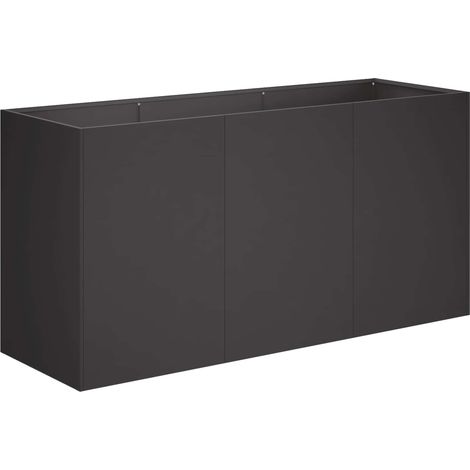 Cache-pot de jardin Noir 120 x 40 x 60 cm Acier laminé à froid vidaXL