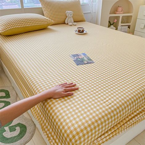 Drap-housse extensible - 180x200 cm - 29 cm de large - Coton - Élastique tout autour - F (1/2)