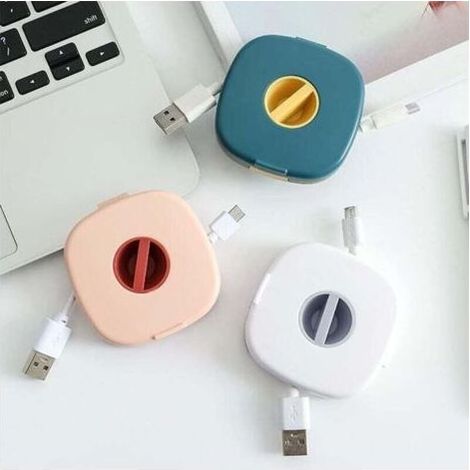 Lot de 3 organisateurs de câbles, vides, extensibles, compacts et polyvalents, pour câbles USB, câbles de charge et petits accessoires (3 pièces carr (1/4)