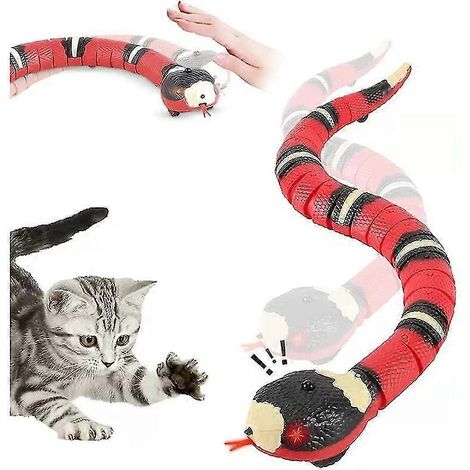 Serpent interactif intelligent pour chat, mobile, rechargeable, détecte automatiquement les obstacles et s'échappe. (1/5)