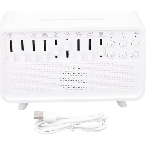 White Noise Night Light Humidifier Essential Oil Diffuser Sound Machine Bluetooth Speaker for Bedroom Living Room 150ml