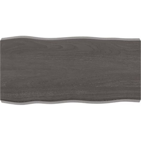 Dessus de table Plateau De Table Plan de travail bois chêne massif traité bordure assortie BZTHBS741283 (1/4)