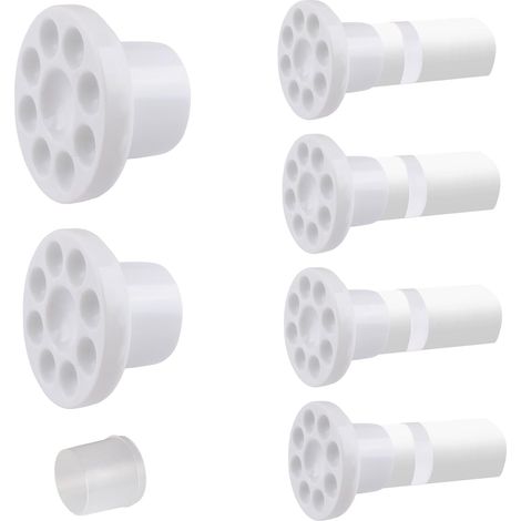 Lot de 4 embouts de tige en caoutchouc antidérapants et imperméables pour poteaux télescopiques de 19 à 22 mm (blanc) (1/5)
