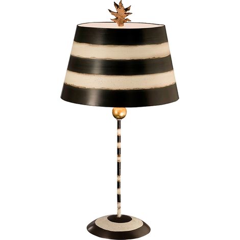 Lampada Da Scrivania Contemporanea South Beach Acciaio Nero E Crema 1 Luce E27