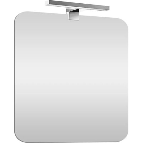 Specchio LED 60x90 cm reversibile con angoli tondi e luce fredda (1/5)